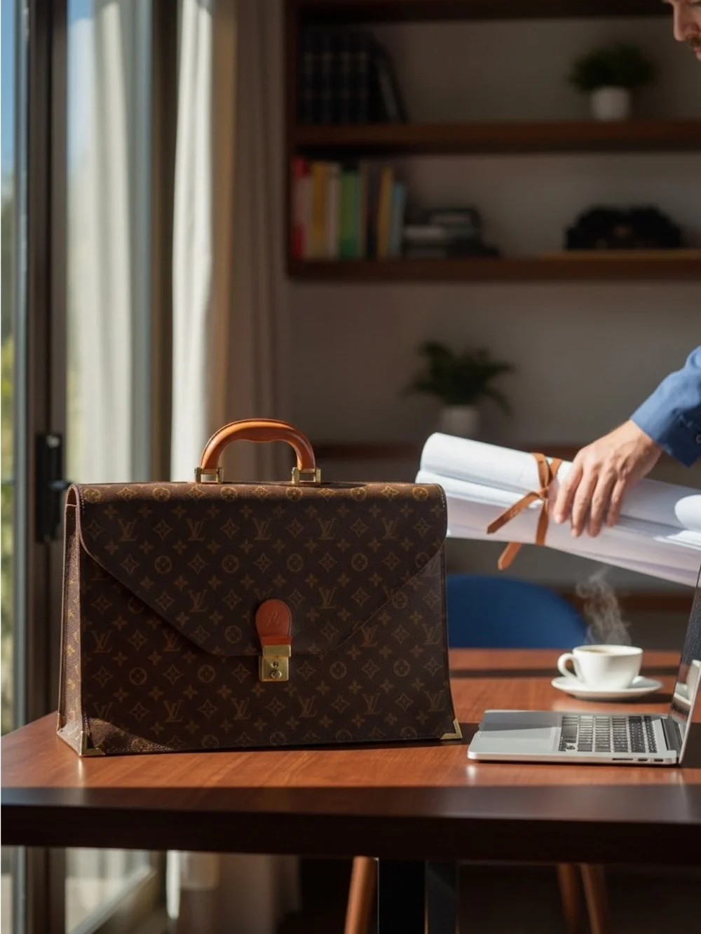 Louis Vuitton Monogram Canvas Porte Documents Voyage Briefcase